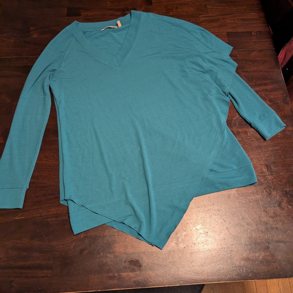 Soft Surroundings Turquoise Long Sleeve Top